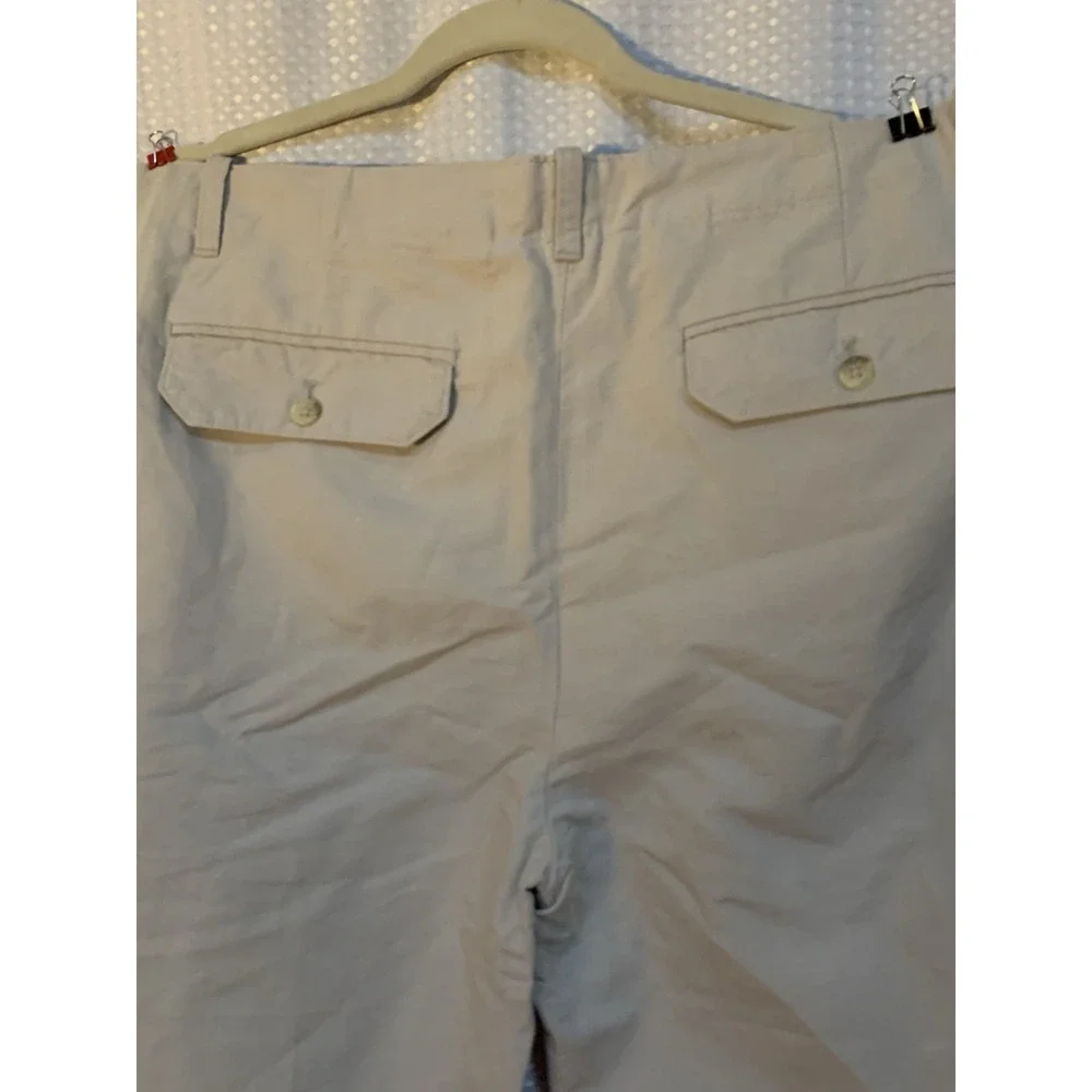 Banana Republic Relaxed Fit Flat Front Dressy‎ Tan Khaki Pants 35x30